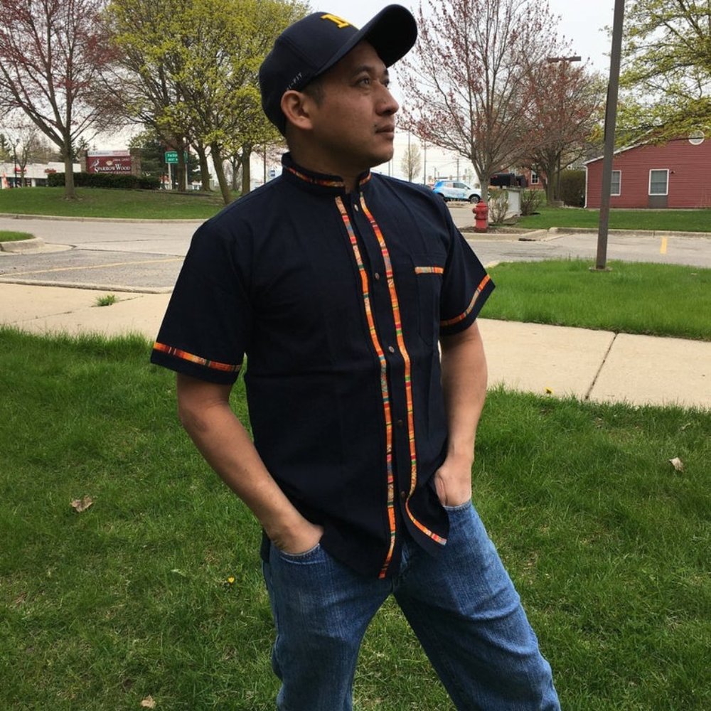 Blue Mexican Guayabera